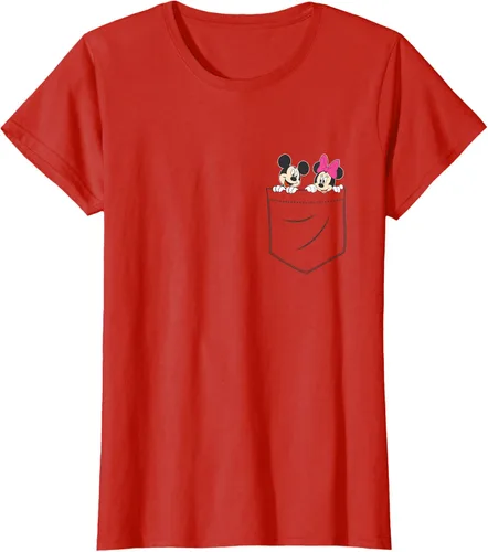 Vista 63 de Disney Mickey & Minnie Mouse - Camiseta de bolsillo pequeño para pareja