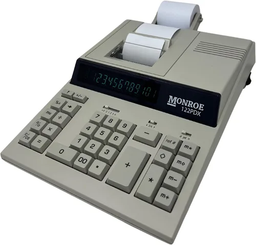 Vista 4 de Monroe 122PDX - Calculadora de impresión de servicio medio con teclas extra grandes y menos