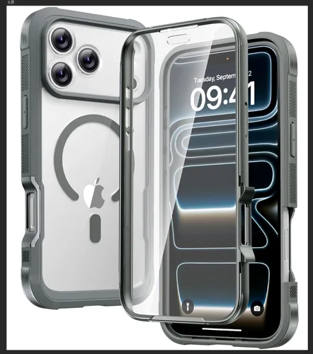 Vista 113 de Carcasa Diaclara diseñada para iPhone 12/12 Pro, carcasa completa resistente con protector de pantalla táctil y antiarañazos integrado, carcasa