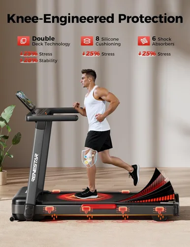 Vista 7 de Renestar Treadmill for Home with 25% Auto Incline 8.5MPH Max Speed, 300LBS Capacity, 3.5HP Home Office Treadmills for Running Jogging Walking