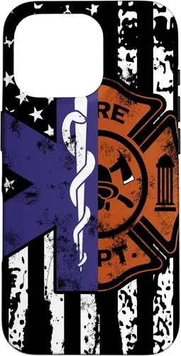 Vista 20 de EMT Firefighter Fire Rescue EMT - Funda de regalo con bandera americana para iPhone 17