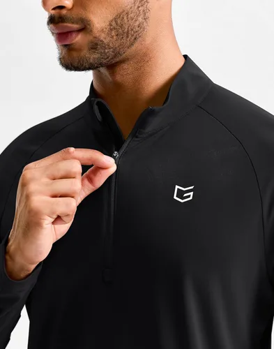 Vista 3 de G Gradual Camisetas deportivas de manga larga con cremallera de un cuarto Negro