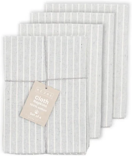 Vista 10 de MEEMA Servilletas de tela Servilletas de tela de algodón lavables hechas de materiales reciclados Juego de regalo de mesa de cocina 19.5 x