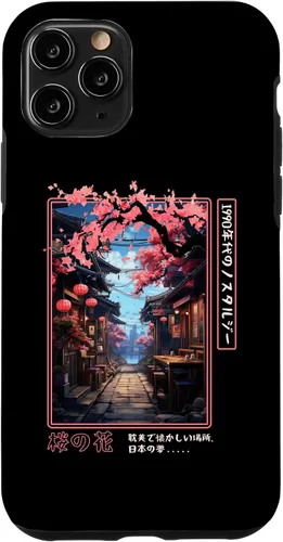 Vista 27 de iPhone 16 Japanese Vaporwave Nostalgia Cherry Blossoms 1990s Aesthetic Case