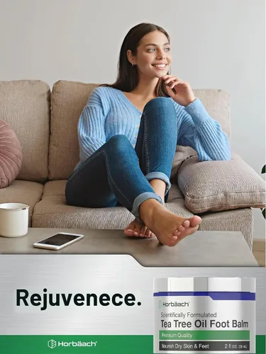 Vista 6 de Horbäach Bálsamo para pies con aceite de árbol de té 2 oz