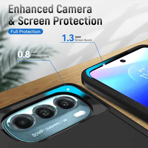 Vista 4 de Funda para Moto G Stylus 5G 2022, con Protector de Pantalla, [Probada contra Caídas de Grado Militar] Funda Protectora de Servicio Pesado Resistente