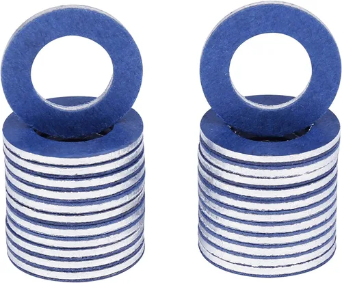 Vista 2 de 90430-12031 (24 piezas) Juntas de tapón de drenaje de aceite de aluminio se ajustan para sellos de arandela Toyota Lexus Scion Crush Reemplazan #