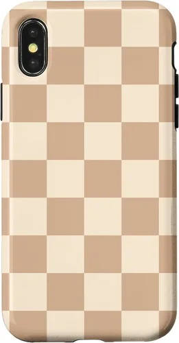 Vista 5 de Light Beige Classic Checkered Big Checkerboard Case for iPhone 17