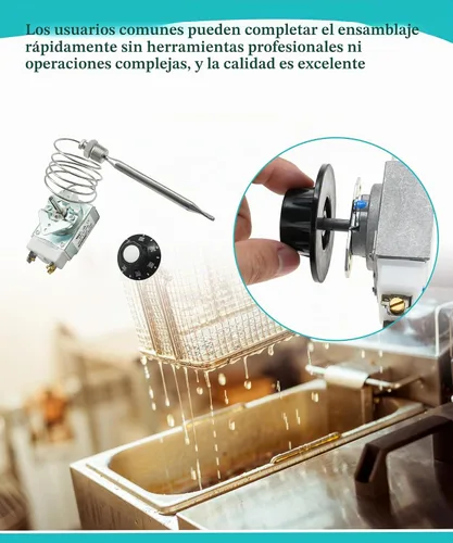 Vista 6 de Termostato RX-2-24 para freidora profunda con perilla 3/8 "macho hilo de tubería caja de cosas