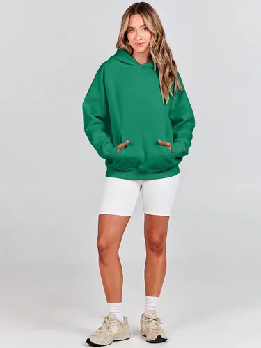 Vista 87 de ANRABESS - Sudaderas con capucha para mujer, sobre talla, de vellón de manga larga, modelo de 2024, para otoño