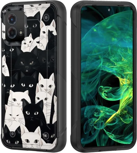 Vista 50 de Funda para Moto G Stylus 5G 2023, resistente de doble capa de policarbonato duro y silicona suave, resistente a prueba de golpes, funda protectora