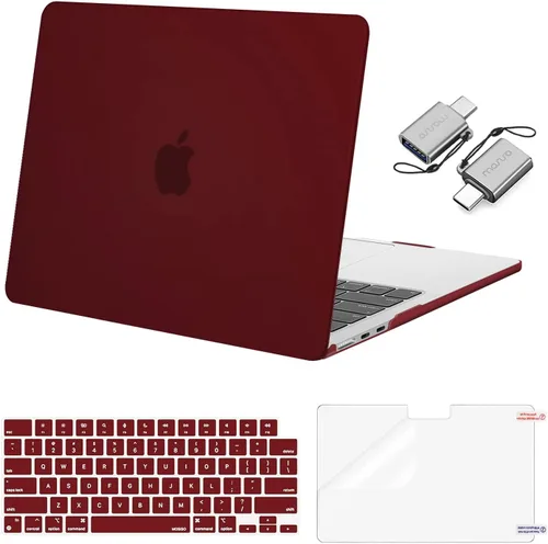 Vista 32 de Mosiso Funda para MacBook Air de 13 y 13.6 pulgadas, 2024, 2023 y 2022, M3 A3113, M2 A2681, Touch ID, carcasa rígida, cubierta de teclado, protector