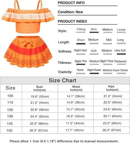 Vista 7 de Jurebecia Traje de baño de 2 piezas para niñas bikini Mirabel Isabella Pepa Dolores traje de baño tankini mágico para la familia y aventuras