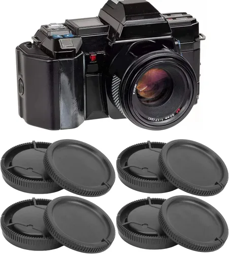 Vista 2 de 4 unids lente trasera cubierta trasera cuerpo cubierta frontal tapa conjunto para Sony A Mount lente cámara