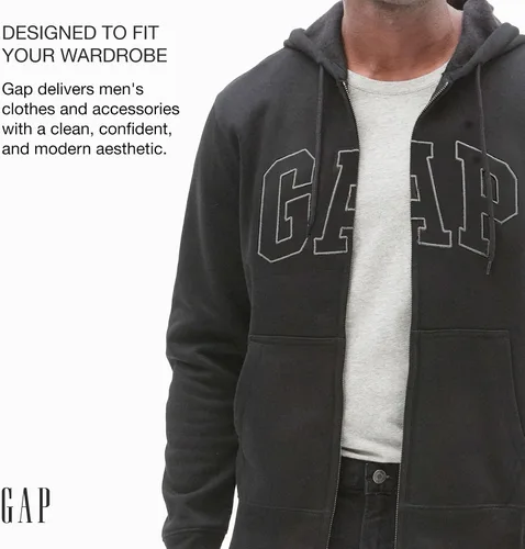 Vista 4 de GAP Sudadera con capucha y cremallera completa para hombre