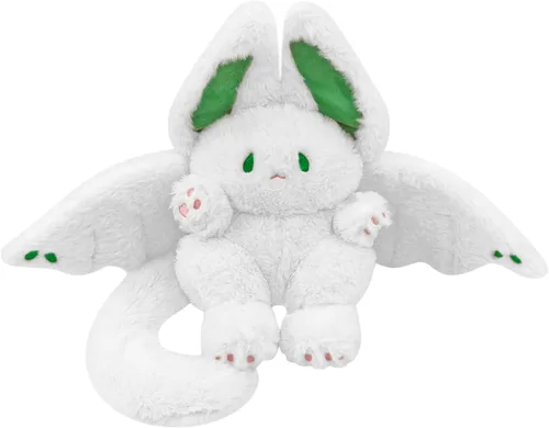 Vista 8 de PEACH CAT Almohada de peluche Kawaii de murciélago conejo lindo peluche de murciélago conejo para niños Negro 30 cm