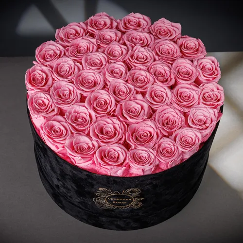 Vista 2 de UFOREVER ROSES 40 Piezas de Rosas Conservadas en Caja de Gamuza, Flores para el Día de la Madre, Regalo de Flores Conservadas para Mujeres, Rosa