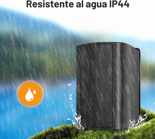 Vista 5 de STUDIOFINIX Altavoces para exteriores de 6.5 pulgadas, impermeables, con cable, 400 W, para montaje en pared, pasivos, uso adecuado para interiores