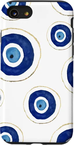Vista 18 de Funda para teléfono con diseño de amuleto contra el mal de ojo, color blanco para iPhone 17