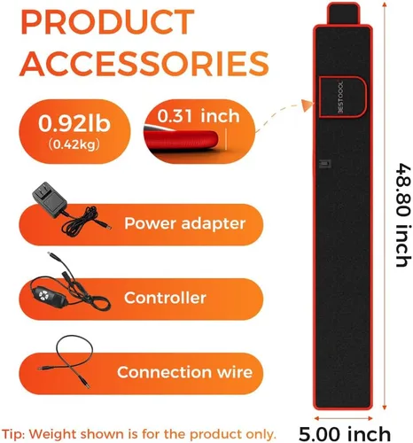 Vista 7 de BestQool Cinturón de Terapia de Luz Roja, Terapia de Luz Infrarroja y Terapia de Luz Roja para el Cuerpo, Almohadillas Envolventes Portátiles