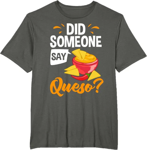 Vista 4 de Queso Dip Camiseta Chile con Queso Salsa Mexican Chips Chile con Queso, Negro