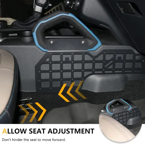 Vista 4 de Molle Panel para Ford Bronco 2021 2022 2023 2024 2025 2/4 puertas Accesorios interiores de 2/4 puertas, almacenamiento de consola central