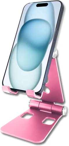 Vista 3 de Soporte para teléfono celular con soporte de montaje ajustable, soporte de escritorio de aluminio para teléfono celular, tabletas, iPads, soporte