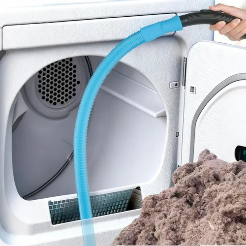 Vista 4 de Kit de limpiador de ventilación de secadora de 4 piezas con cepillo para pelusas, cepillo profesional de ventilación de secadora, herramientas