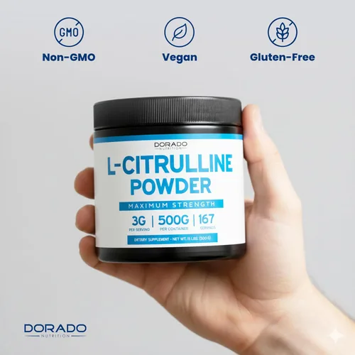 Vista 7 de L Citrulina - Suplementos en polvo (0.11 onzas), soporte para L arginina y óxido nítrico, suplementos de L-citrulina para hombres y mujeres