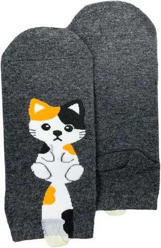 Vista 8 de Everything Socks - Calcetines de animales para mujeres hombres niñas adolescentes y niños paquete de 5 incluye gato Calico zorro panda rojo
