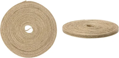 Vista 5 de Shapenty Cinta de tela de arpillera natural para bodas, fiestas, decoración del hogar, manualidades, adornos de Navidad, lazos para envolver