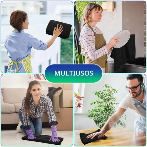 Vista 7 de Newwiee 3 paños de limpieza de microfibra extra grandes de 30 x 20 pulgadas, lavables y reutilizables, sin manchas, sin pelusas, para limpiar