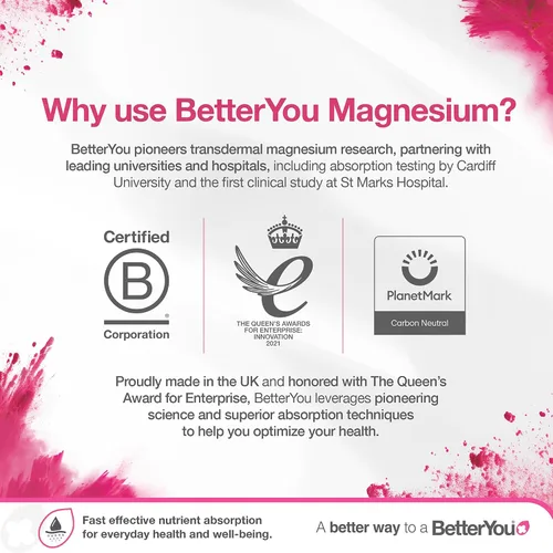 Vista 6 de BetterYou Loción corporal de magnesio - Crema corporal con magnesio y manteca de karité - Suaviza la piel, relaja los músculos - Nutritiva y ligera