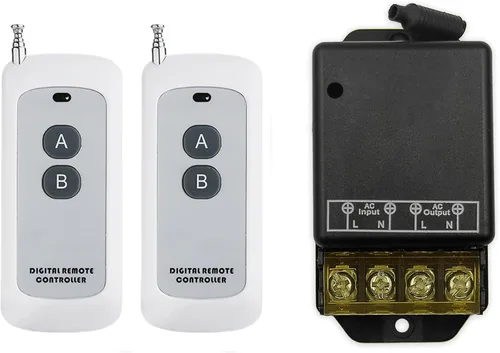 Vista 5 de QIACHIP Interruptor de control remoto inalámbrico, CC 12 V, 24 V, 36 V, 48 V, 72 V, 30 A, relé RF de encendido y apagado, interruptor de seguridad