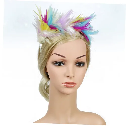 Vista 3 de Abaodam 1920 s Prom Headband Gatsby Headband Fascinator Headband Carnival Fascinator Fascinators for Women Tea Party Pride Hat Black Headbands