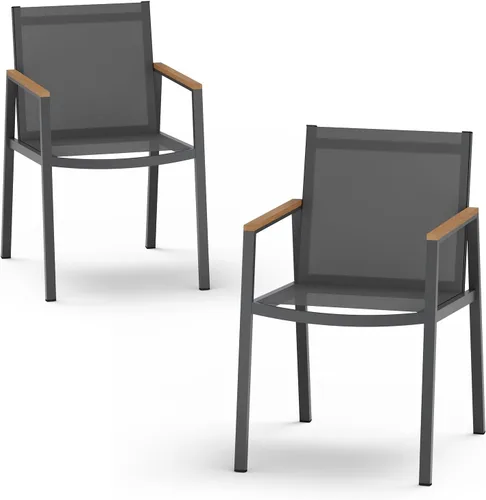 Vista 10 de Mesa de comedor expandible de aluminio para patio al aire libre para 4-8 personas, mesa rectangular para todo tipo de clima (48"-79") con rieles