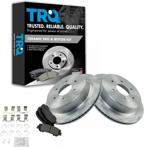 Vista 71 de TRQ Juego de pastillas de freno y rotor de cerámica trasera compatible con Honda Accord V6 1998-02 3.0L con frenos de disco traseros 02-06 Acura RSX
