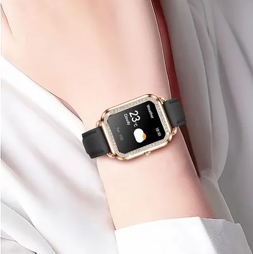 Vista 4 de Yihou Relojes inteligentes para mujer para Android iOS (hacer llamadas), monitor de actividad física con monitor de presión arterial de frecuencia