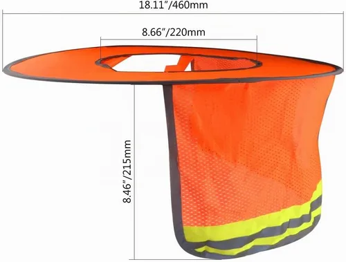 Vista 2 de WMYCONGCONG Protector solar de ala completa, visera de malla para el cuello, con tira reflectante para construcción al aire libre, accesorios