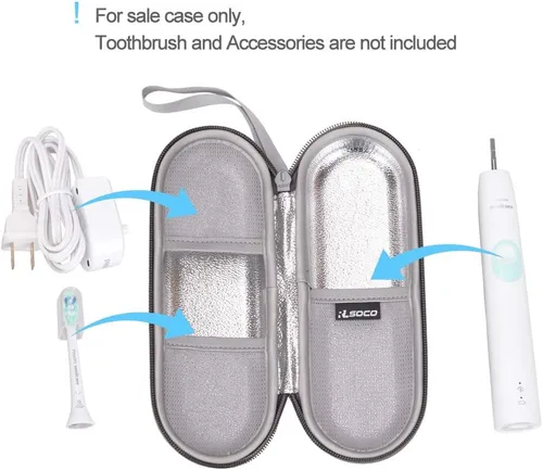 Vista 2 de RLSOCO Funda para cepillo de dientes eléctrico Philips Sonicare ProtectiveClean 4100/5100/6100/1100/6500/7500 y funciona con cepillo de dientes