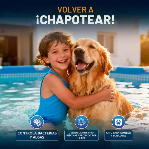 Vista 3 de Shock de Piscina de Hipoclorito de Calcio al 68% para Piscinas - Gránulos de Cloro Shock para Piscina de Natación Cubeta de 25 libras - Cloro
