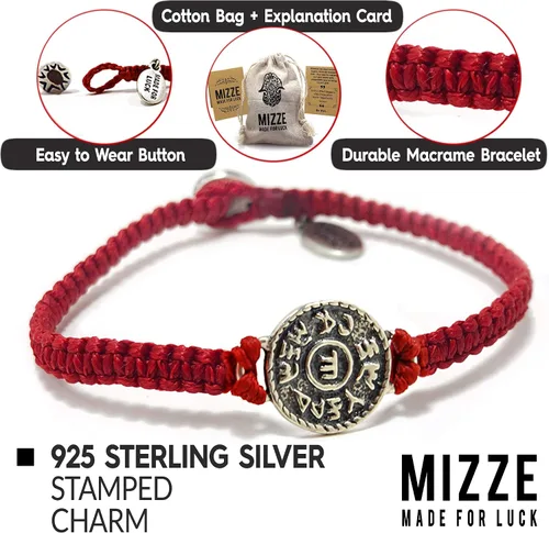 Vista 3 de Red String Macrame Prosperity Financial Success & Evil Eye Protection Bracelet with Silver Coin Charm - Gift for new job, long distance relationship