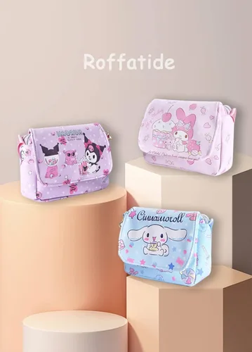 Vista 5 de Roffatide Anime Cartoon Mini Messenger Bag Crossbody Bag Kawaii Lolita JK Girls Shoulder Bag Flap Synthetic Leather Satchel