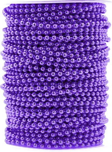 Vista 39 de Mandala Crafts Rollo de cadena de perlas negras de 0.157 pulgadas (0.157 in), guirnalda de perlas de 44 yardas para decoración de bodas, arreglos