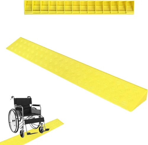 Vista 8 de Non-Slip Wheelchair Threshold Ramp, Scooter Mobility Threshold Ramps for Doorway Indoor or Outdoor, Bathroom, Garage and Supermarket Entrance, Grigio