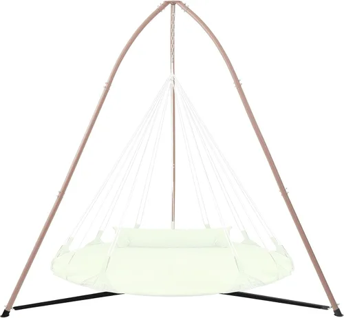 Vista 7 de Solo soporte para silla de hamaca, soporte de hamaca plegable resistente, capacidad de 300 libras, marco de hamaca portátil para interiores
