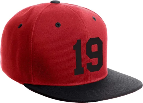 Vista 117 de Número de equipo modificado para requisitos particulares del jugador del color del sombrero del Snapback de la visera plana clásica de la visera