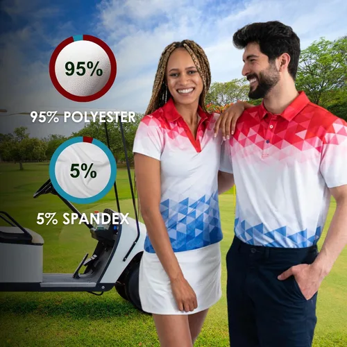 Vista 3 de YATTA GOLF - Camiseta polo de golf de alto rendimiento para hombre