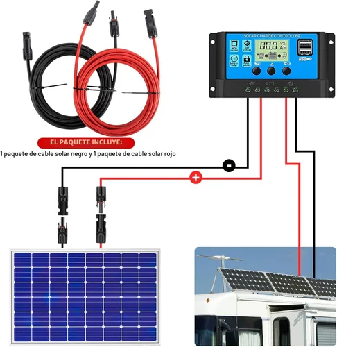 Vista 8 de Vansdon Cable de extensión de panel solar de 2 x 50 pies, cable solar de 10 AWG con conectores impermeables hembra y macho para RV, sistemas