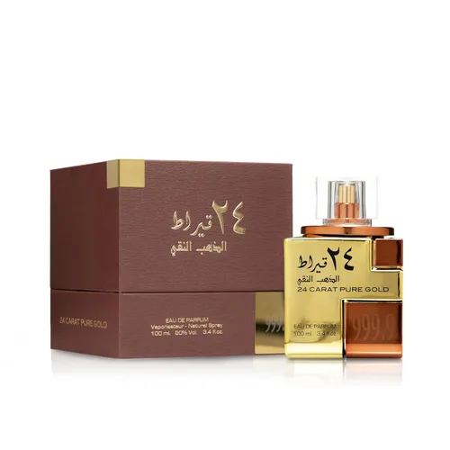 Vista 2 de Lattafa Eau De Parfum Spray de Oro Puro de 24 Quilates Unisex 3.4 Oz
